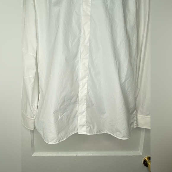 BALMAIN Wing-Collared Oxford Classic White Tuxedo Shirt - Picture 4 of 15